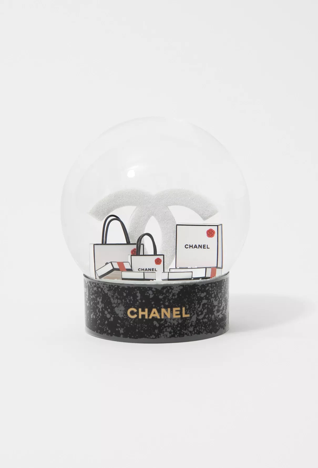 Chanel Double C Shopping Bags Snow Globe