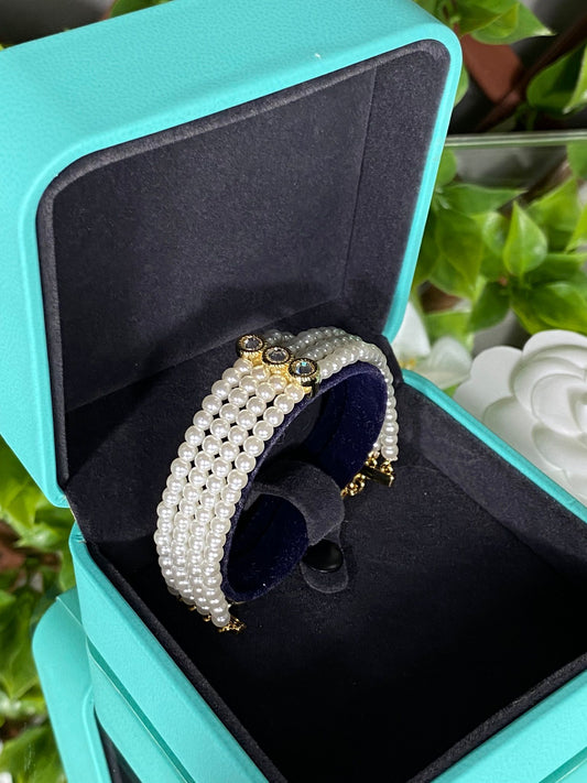 18K Gold Plated Pearl Bracelet