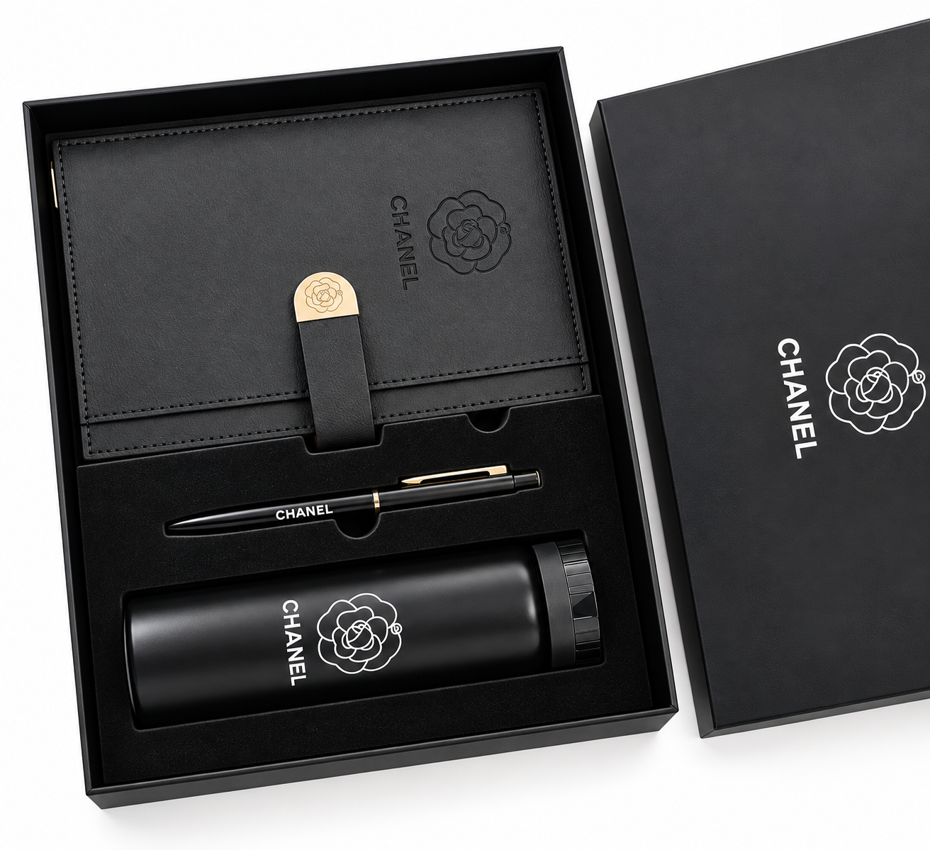 Luxury Gift Set – Insulated Bottle, Elegant Pen & Premium Notebook