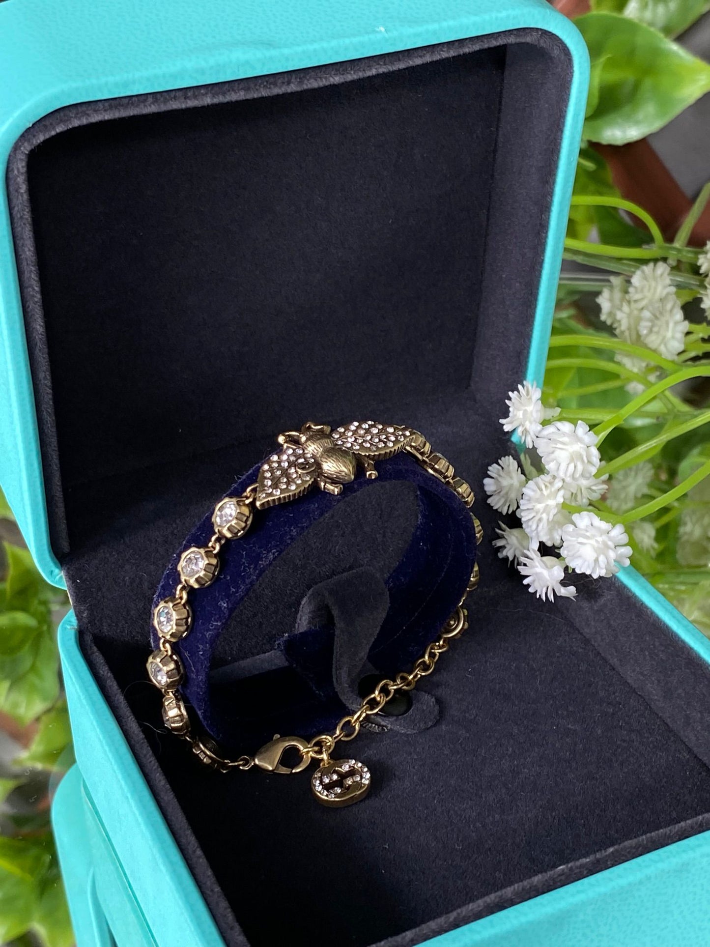 Antik Gold, Bracelet, Armband With Bee Detail