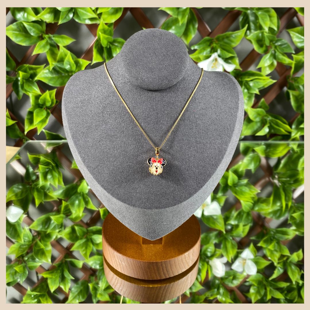 18k gold plated Necklace Minie Mouse pendant