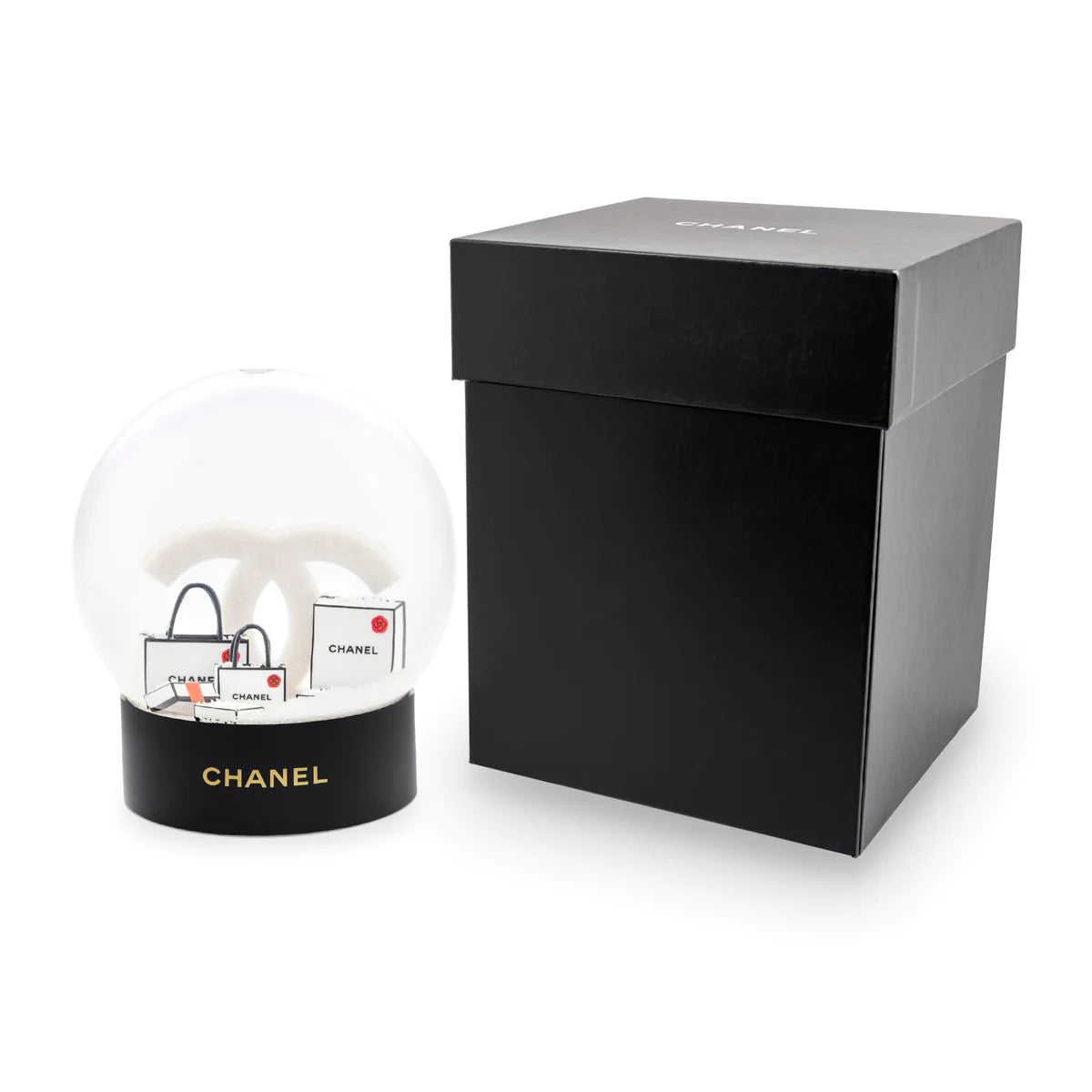 Chanel Double C Shopping Bags Snow Globe