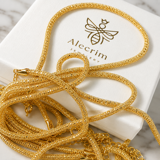 18K Gold-Plated Women's Choker Necklace – Elegant Luxury Jewelry | Minimalist Gold Chain Necklace