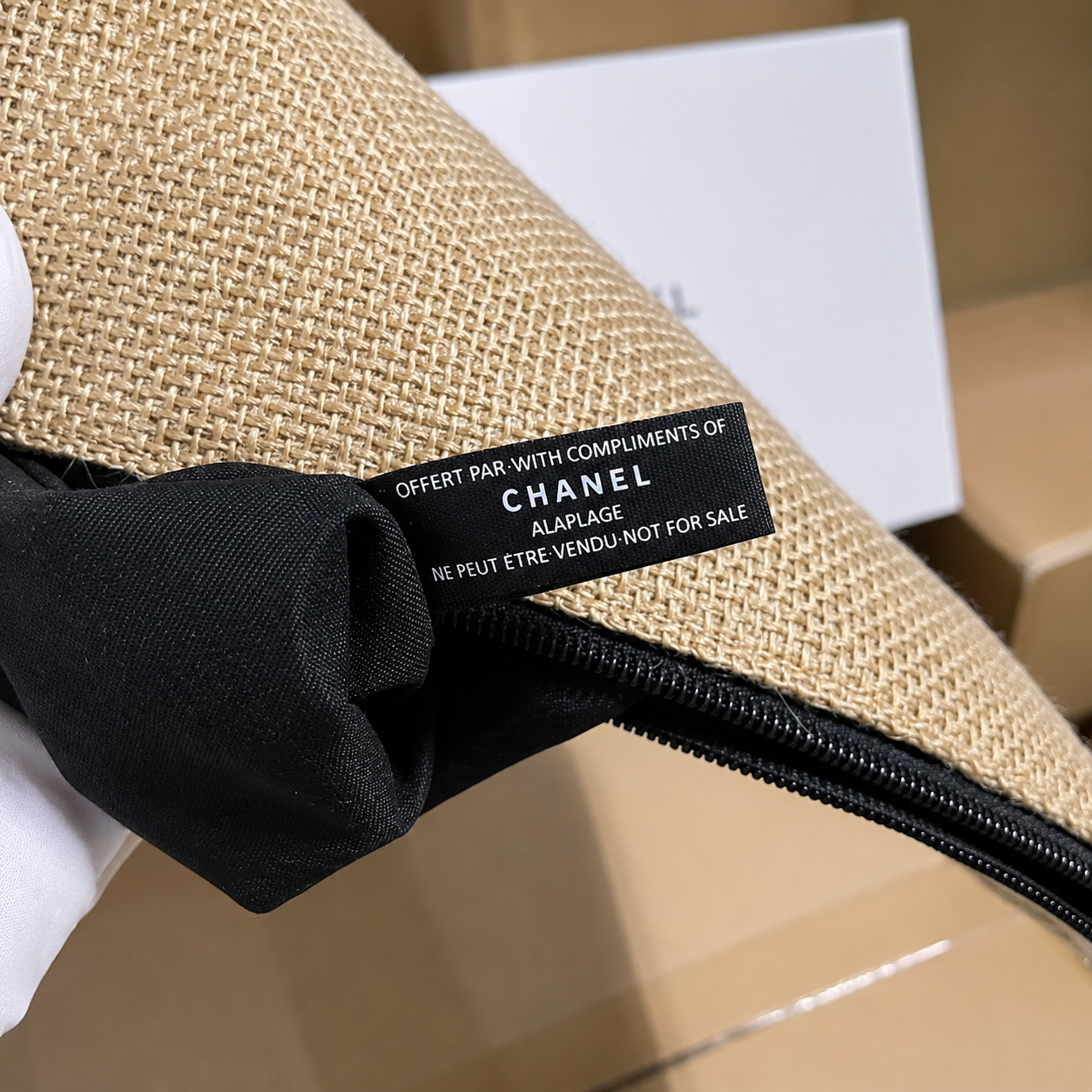 CHANEL Beauté Eco Jute VIP Cosmetic Bag – A4 Size | New in Box | Luxury Gift Pouch | Limited Edition