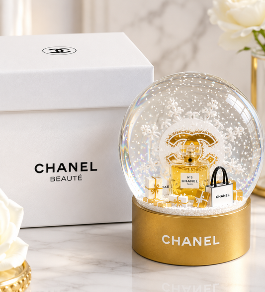Chanel Limited Edition Gold Snow Globe – Luxury Perfume Collectible