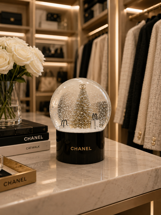 CC Christmas Tree Black Snow Globe