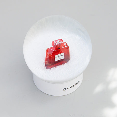 Red Number 5 Chanel Perfum Bottle Snow Globe