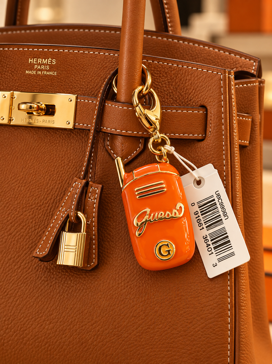 GUESS Cell Phone Charm – Luxury Keychain for Handbags & Keys