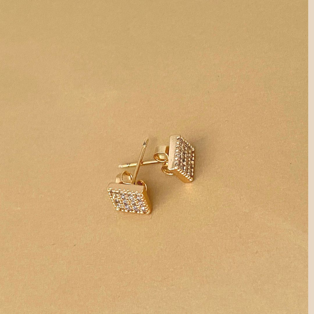 18K Gold plated Women Earrings With Zirkonia Stones