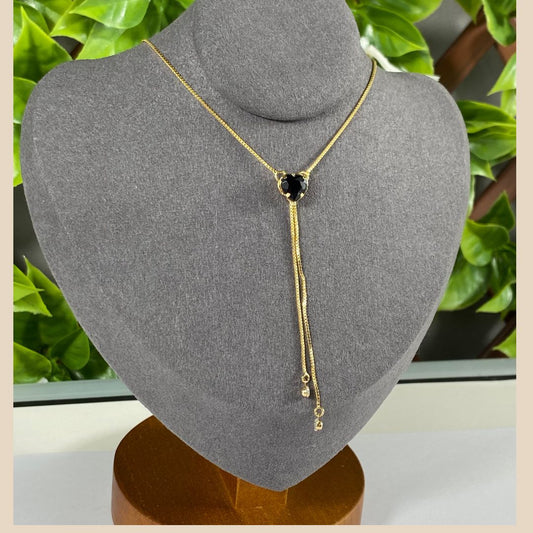 18k gold plated necklace with Zirconia Stone