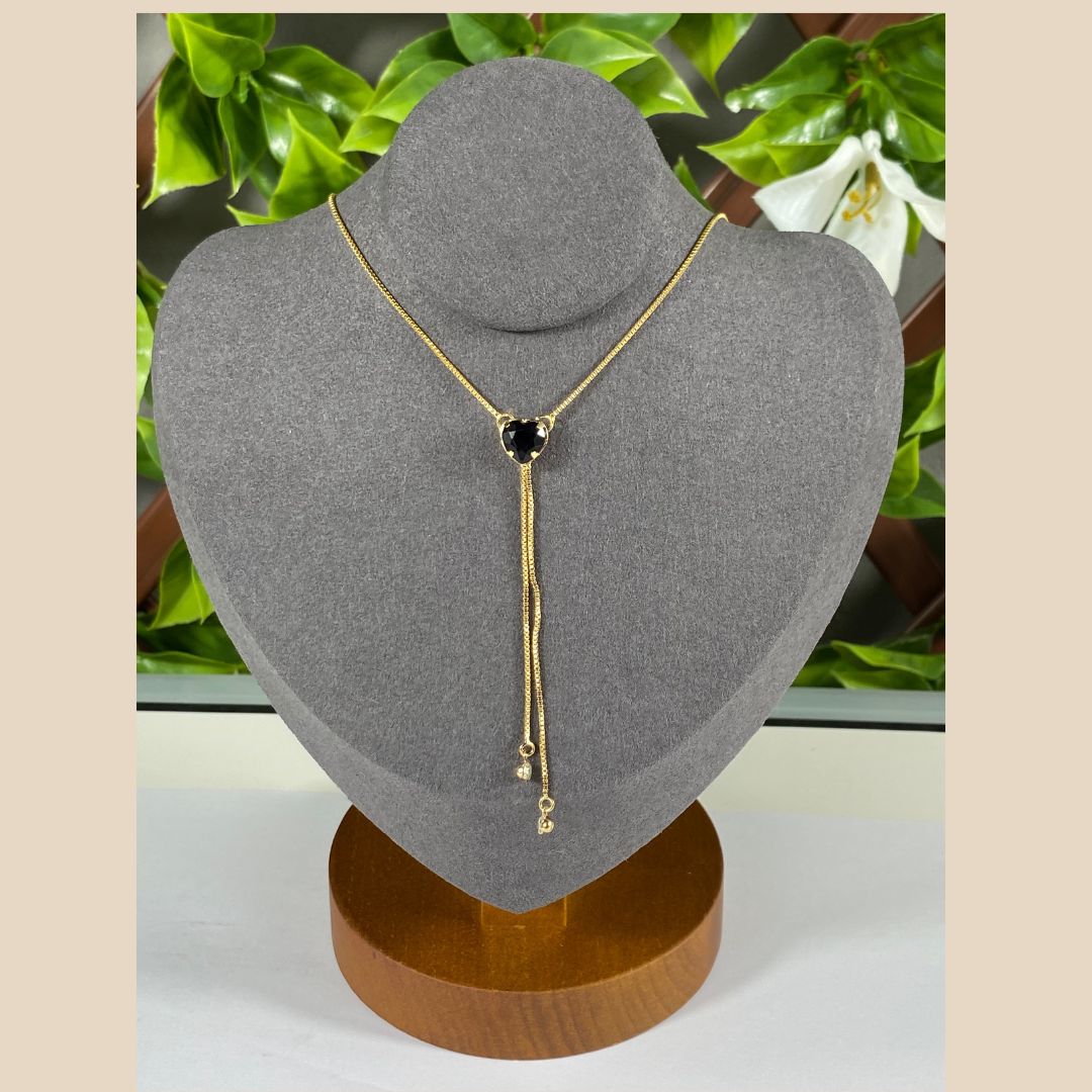 18k gold plated necklace with Zirconia Stone