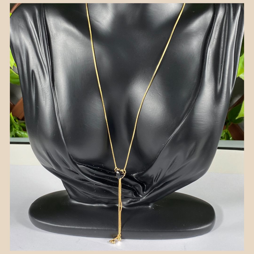 18k gold plated necklace with Zirconia Stone