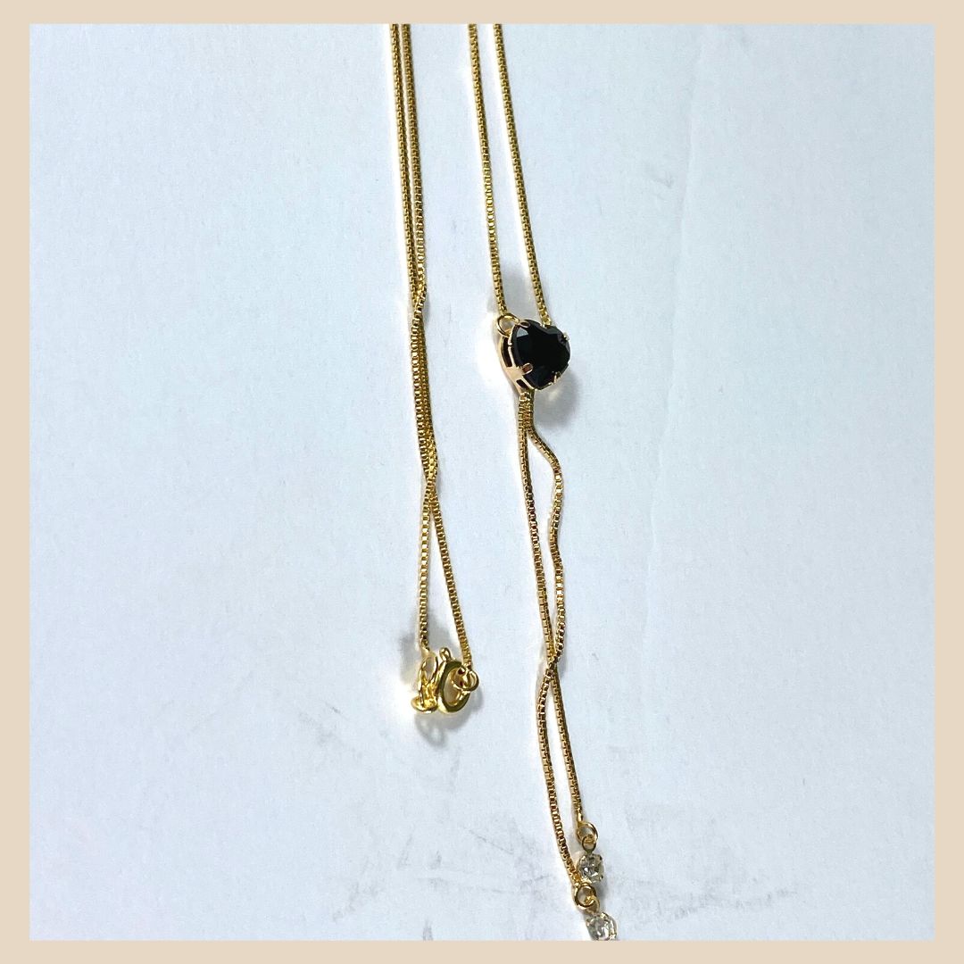 18k gold plated necklace with Zirconia Stone