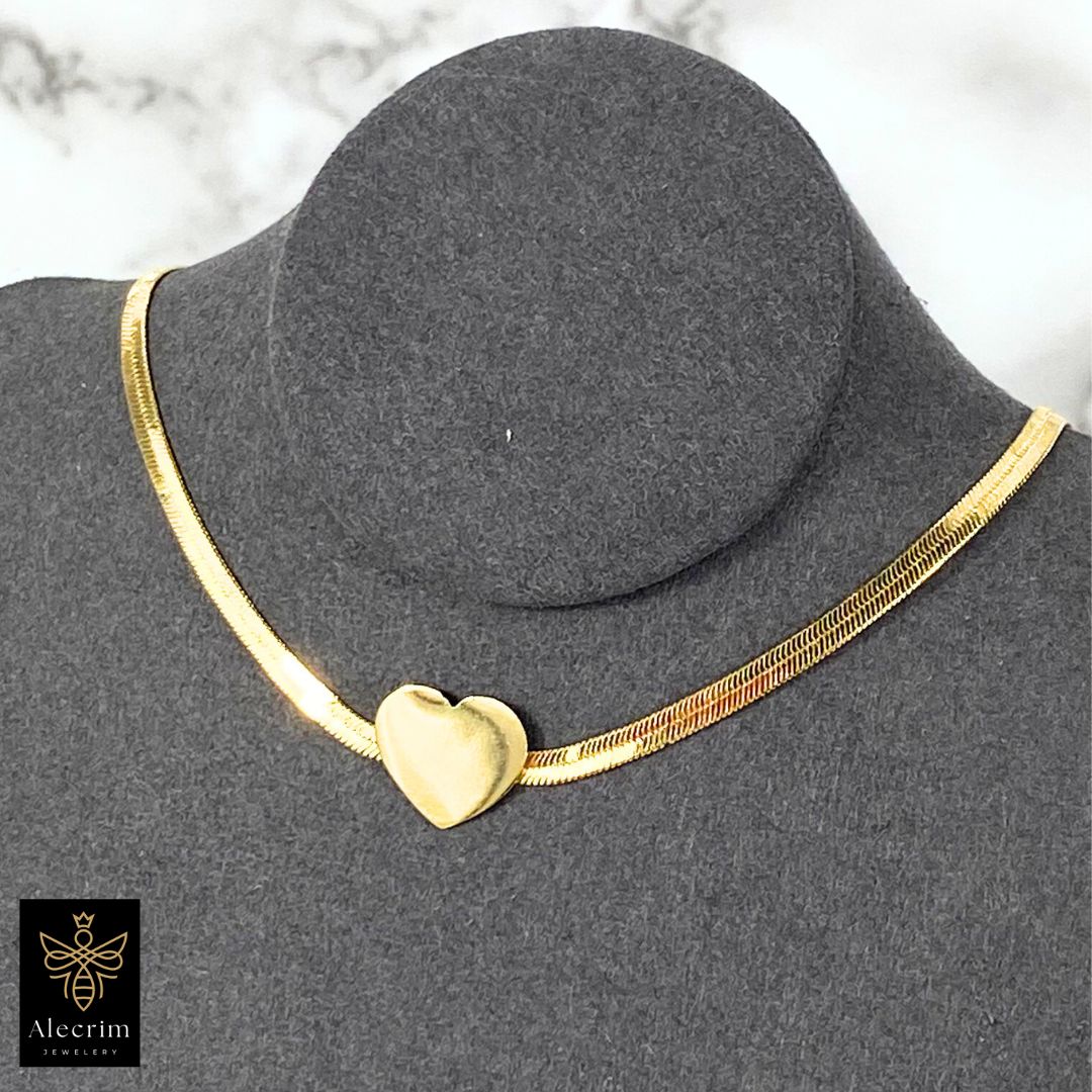 18k Gold plated Damen Choker, Necklace