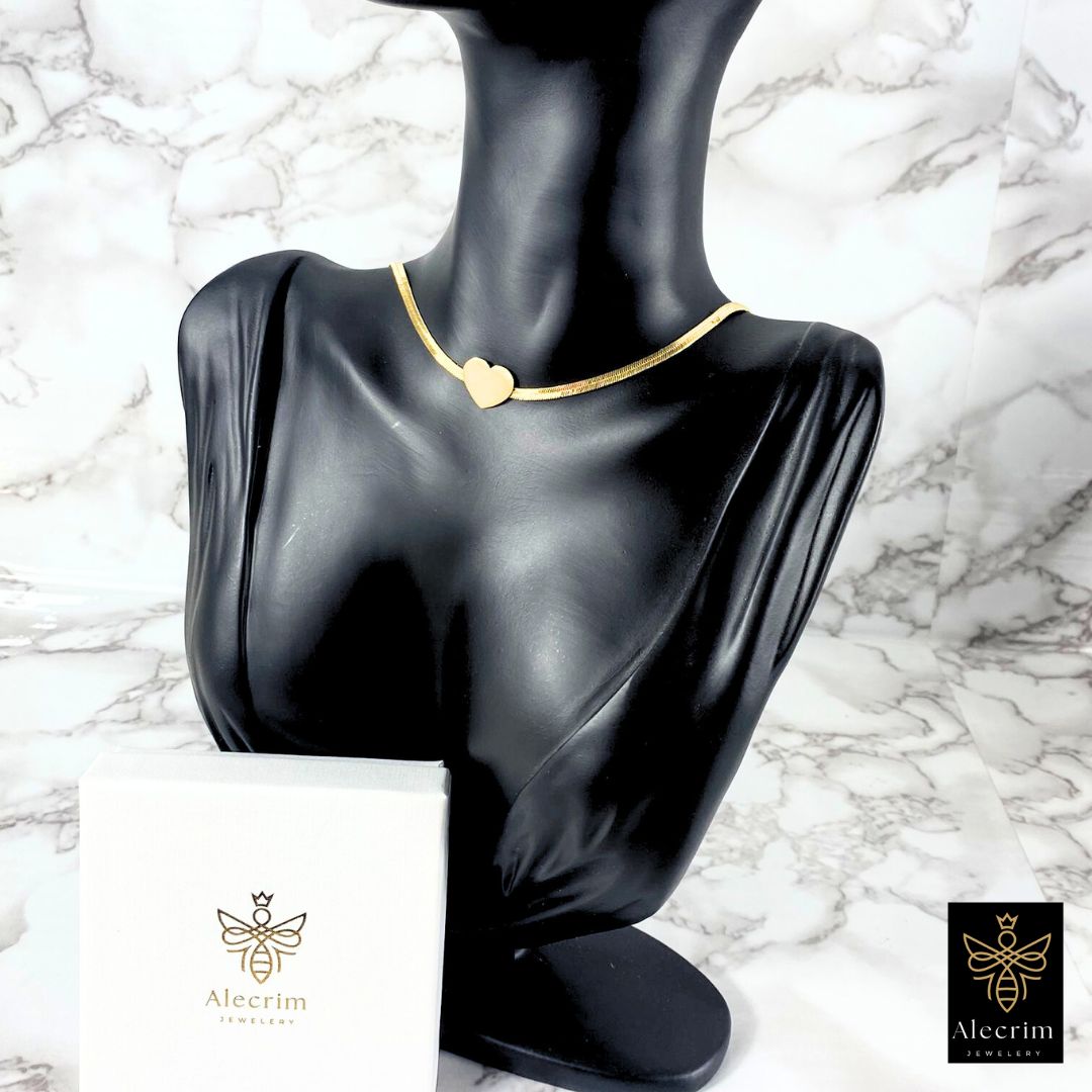 18k Gold plated Damen Choker, Necklace