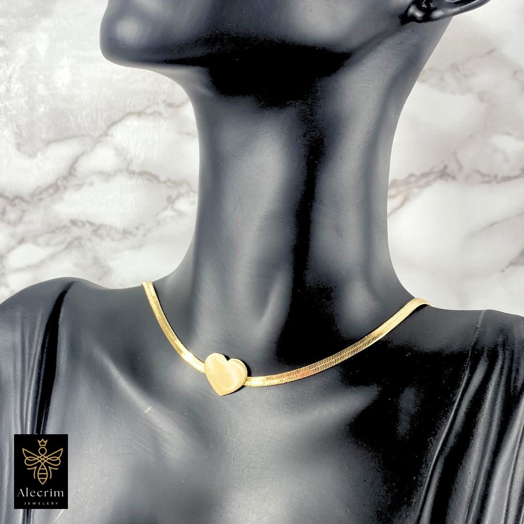 18k Gold plated Damen Choker, Necklace