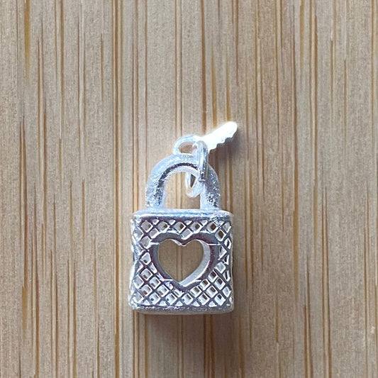 928 Charms beads anhänger sterling silber Fur Pandora Bracelete,Herz-Vorhängeschloss mit Schlüssel