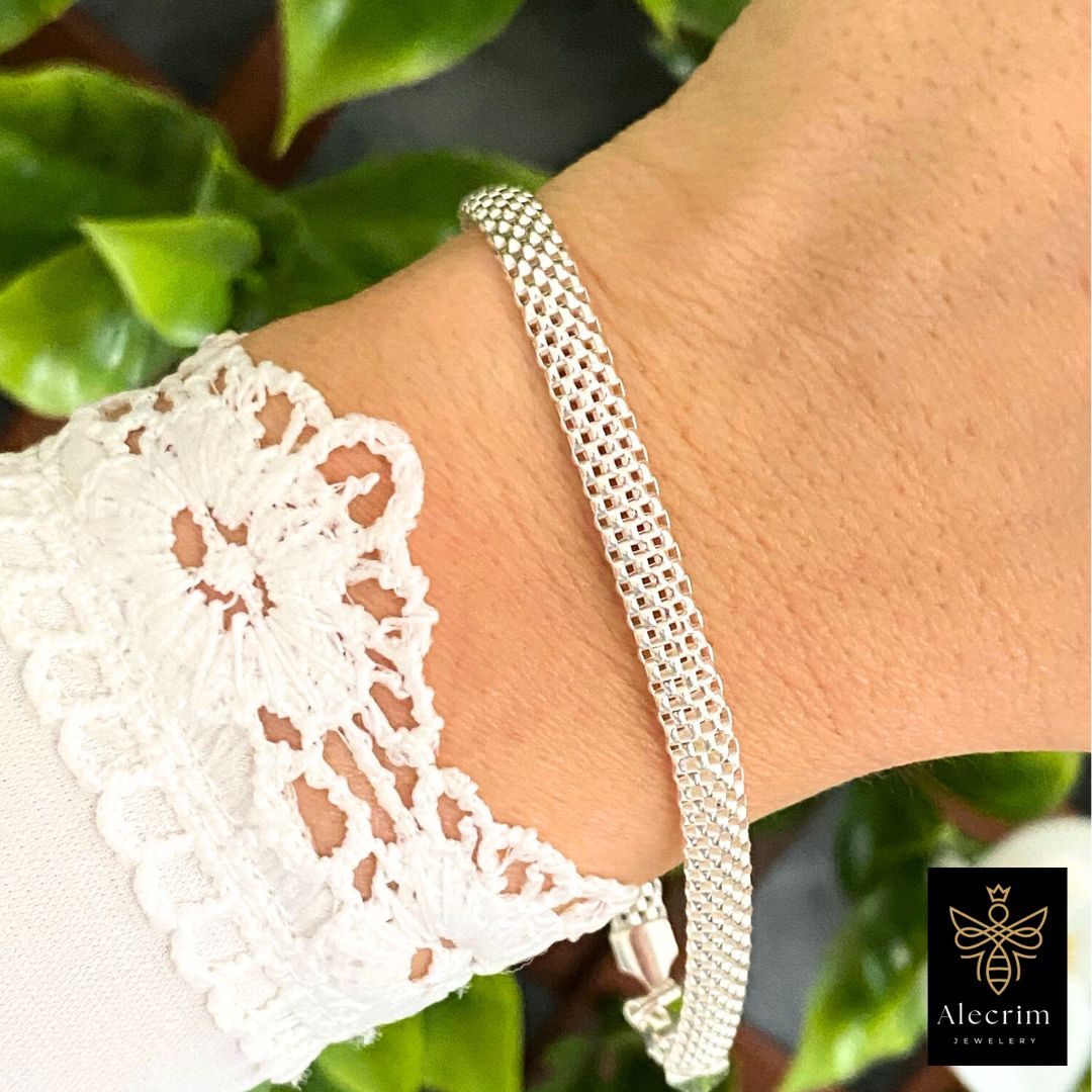 Neu 925 Siver Damen Armband aus echtem Silber, Luxus Jewlery