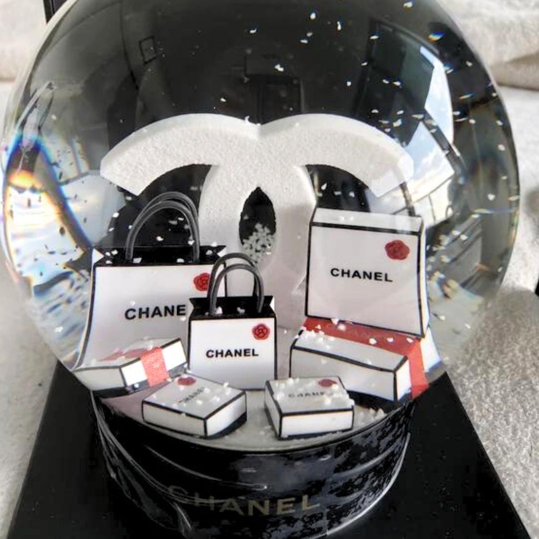 Chanel Double C Shopping Bags Snow Globe