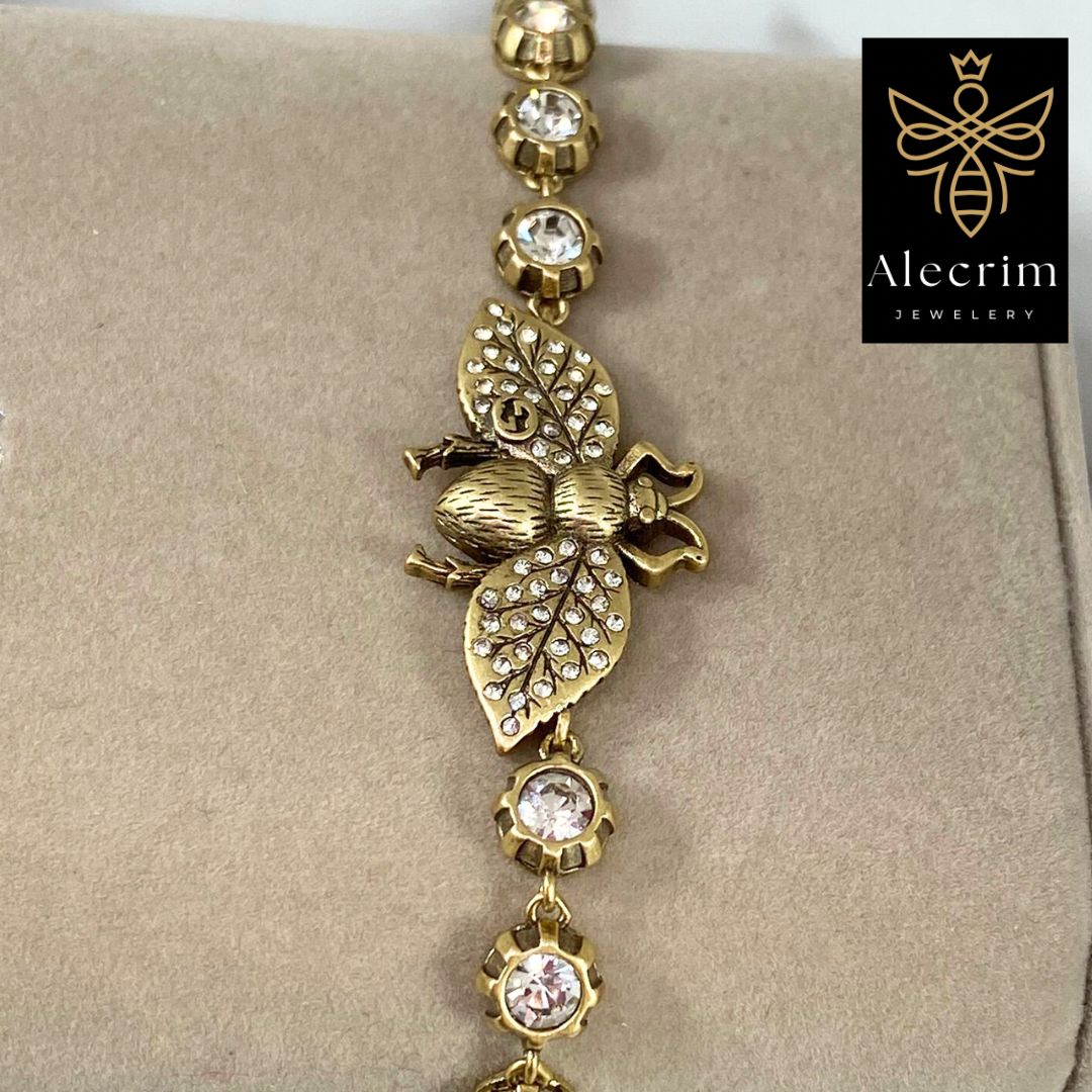 Antik Gold, Bracelet, Armband With Bee Detail
