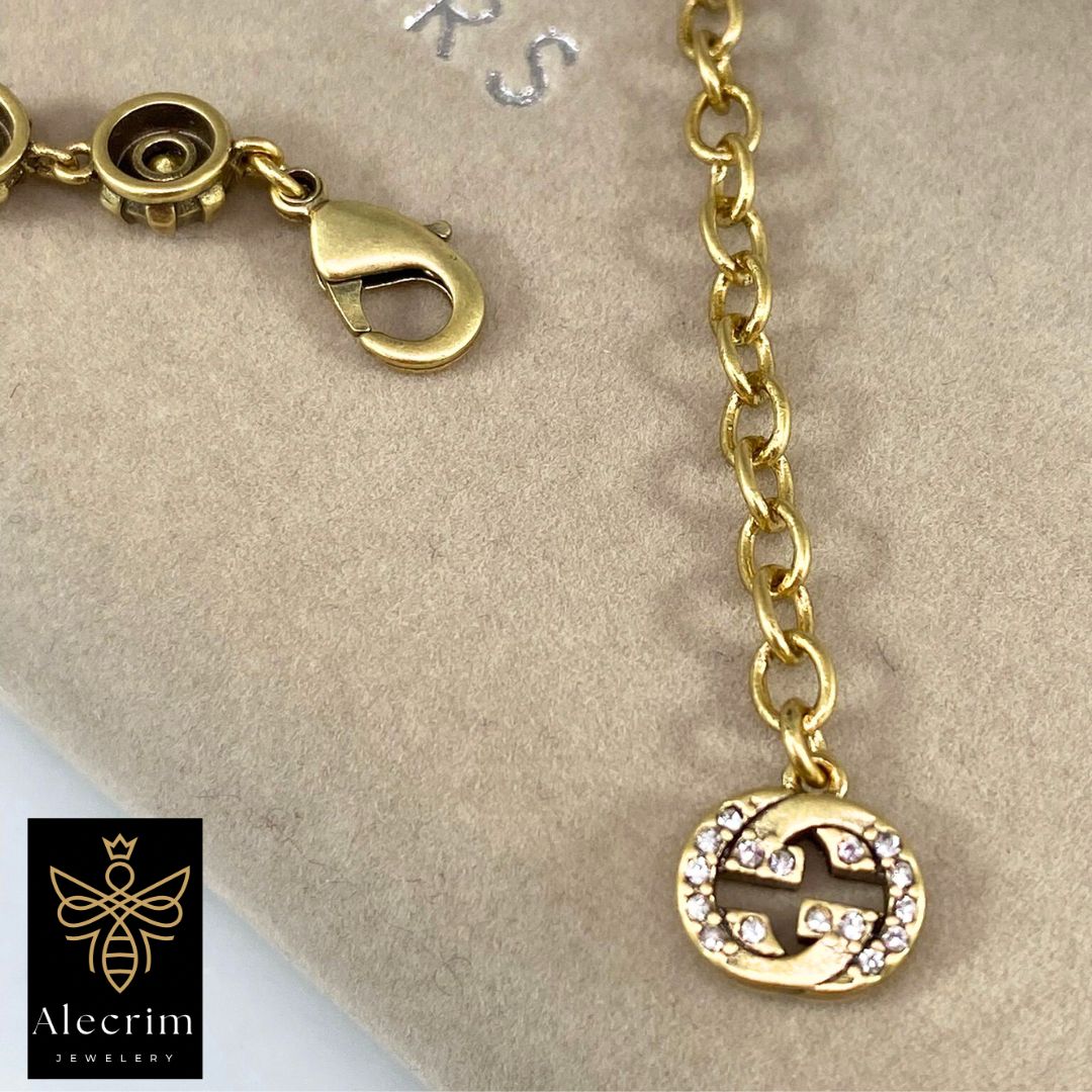 Antik Gold, Bracelet, Armband With Bee Detail