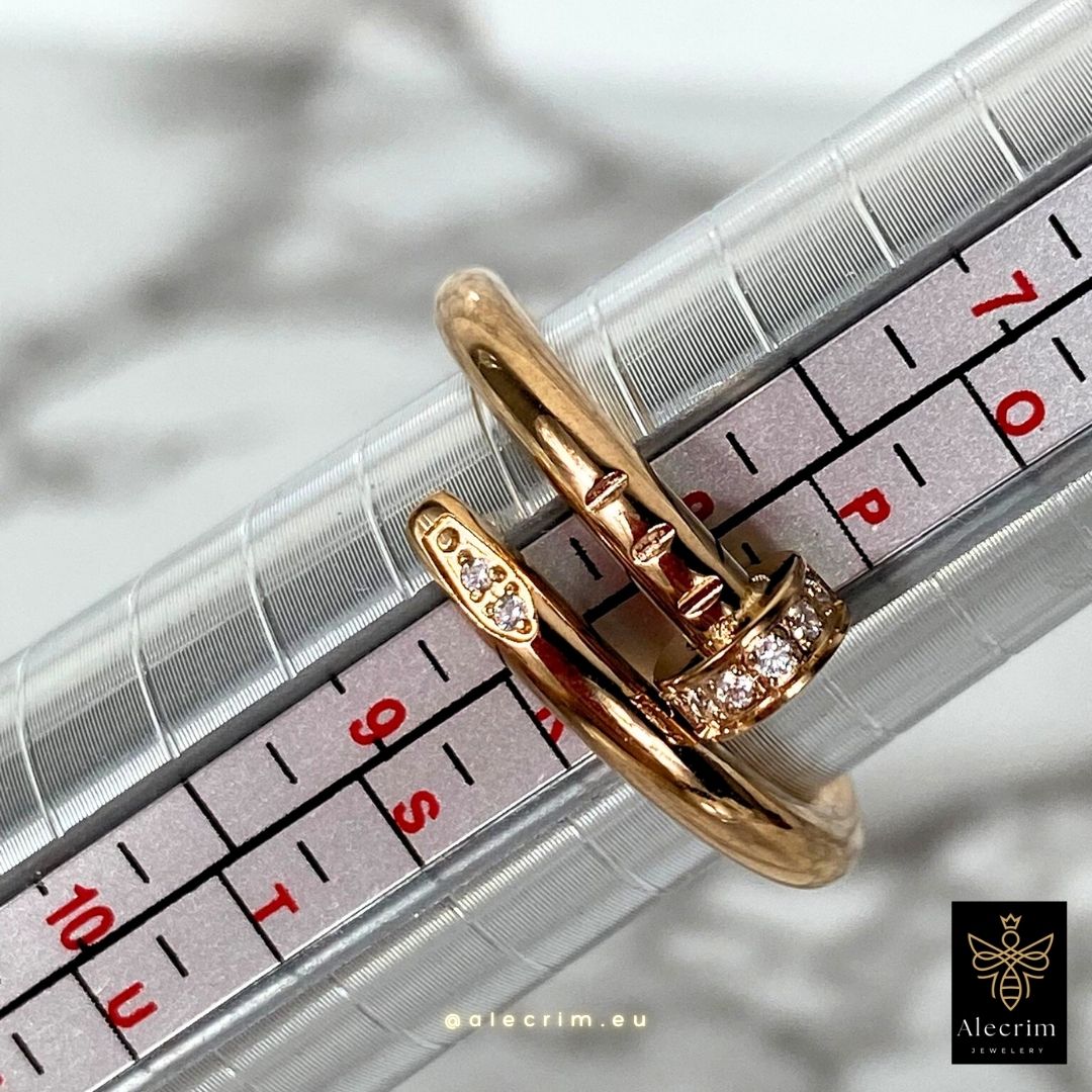 18k Damen vergoldet Nail ring