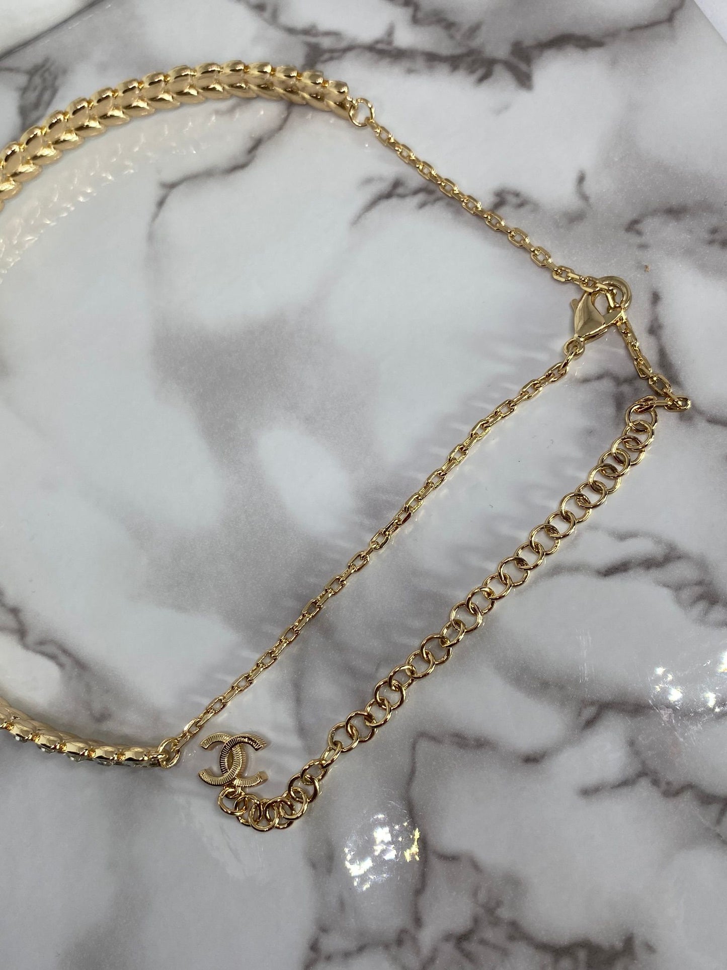 18K Gold plated Choker, Necklace