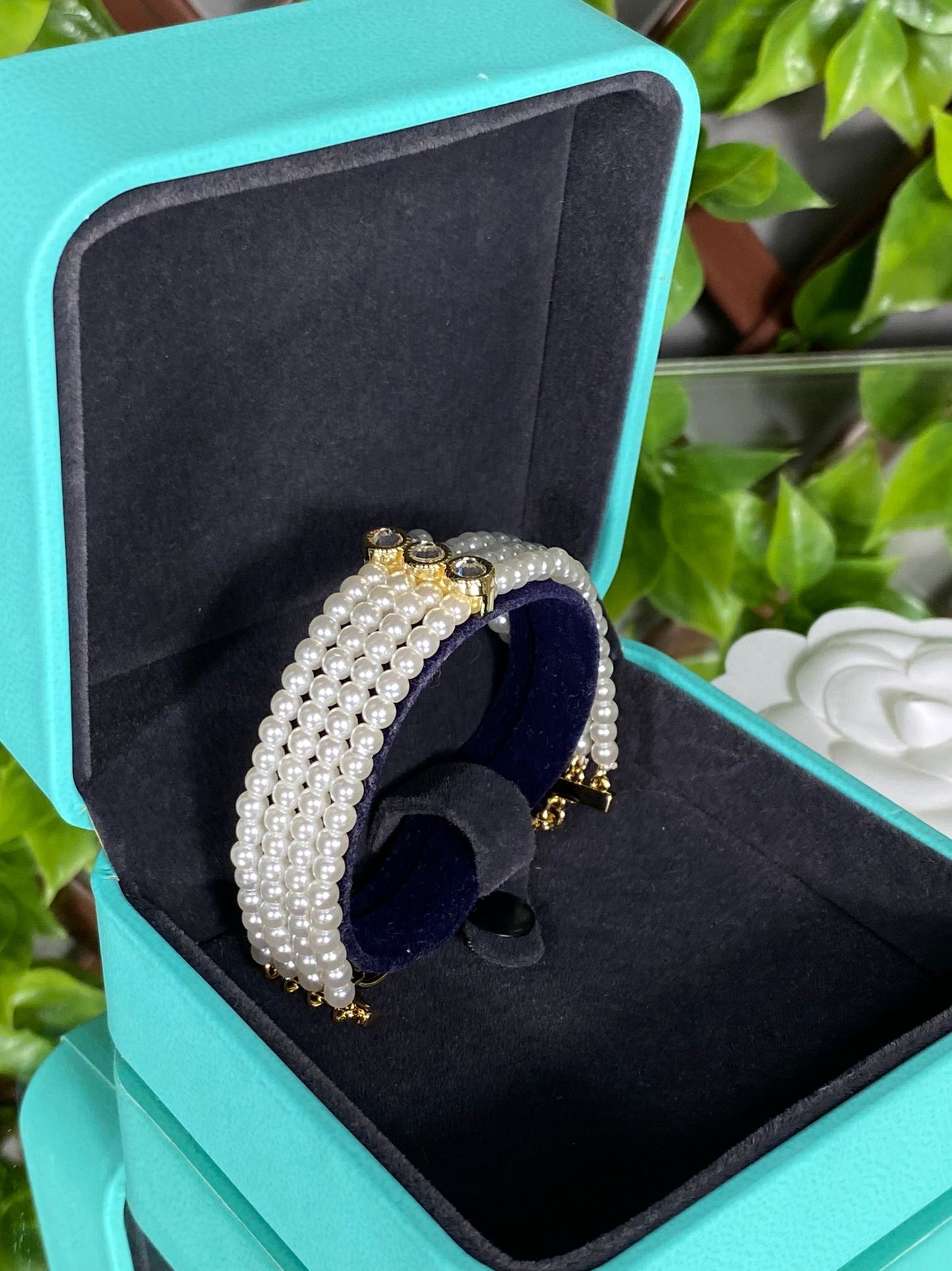 18K Gold Plated Pearl Bracelet