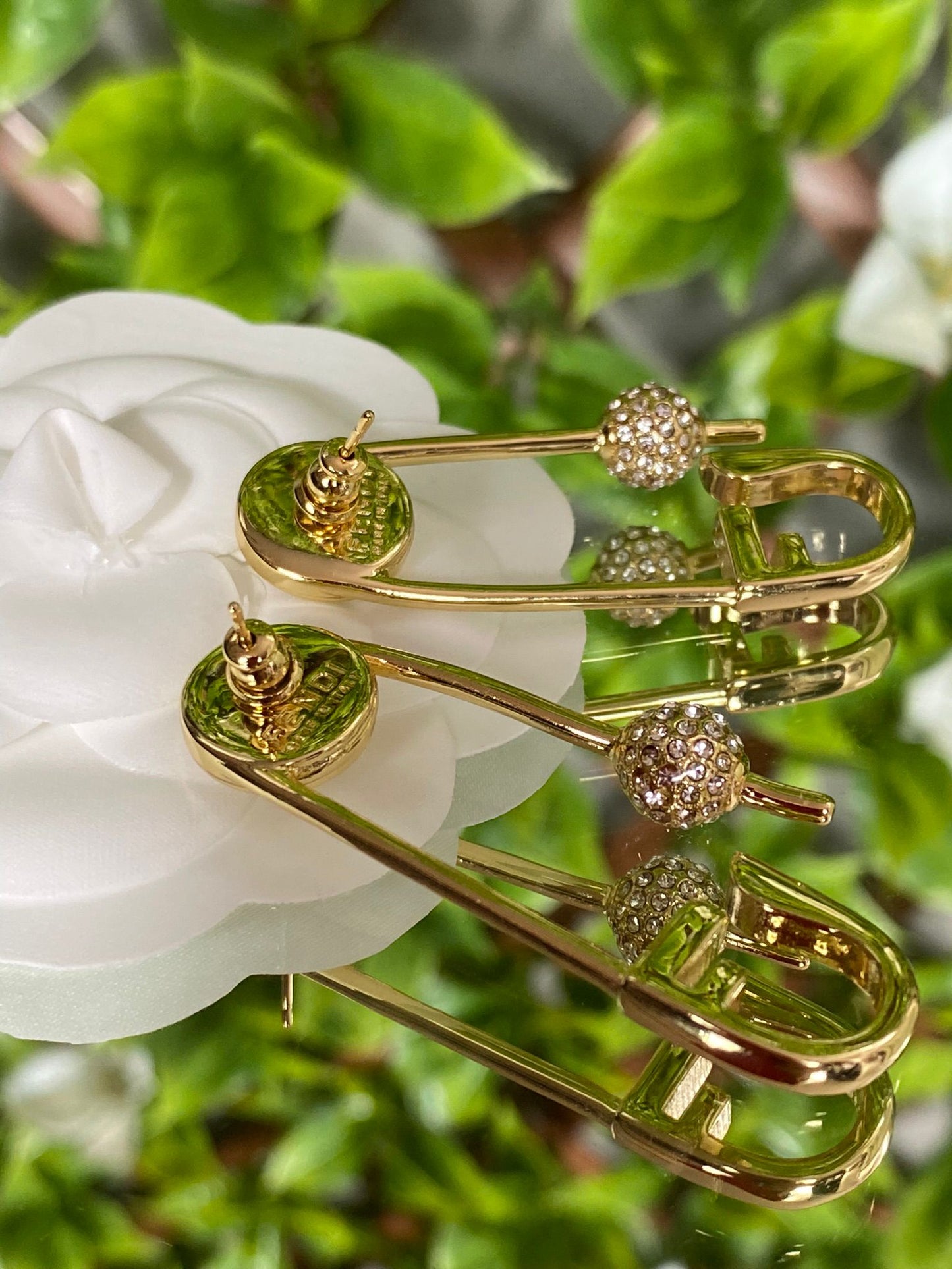 18k gold plated Earrings with Zirconia, Chic Occasion jewellery
