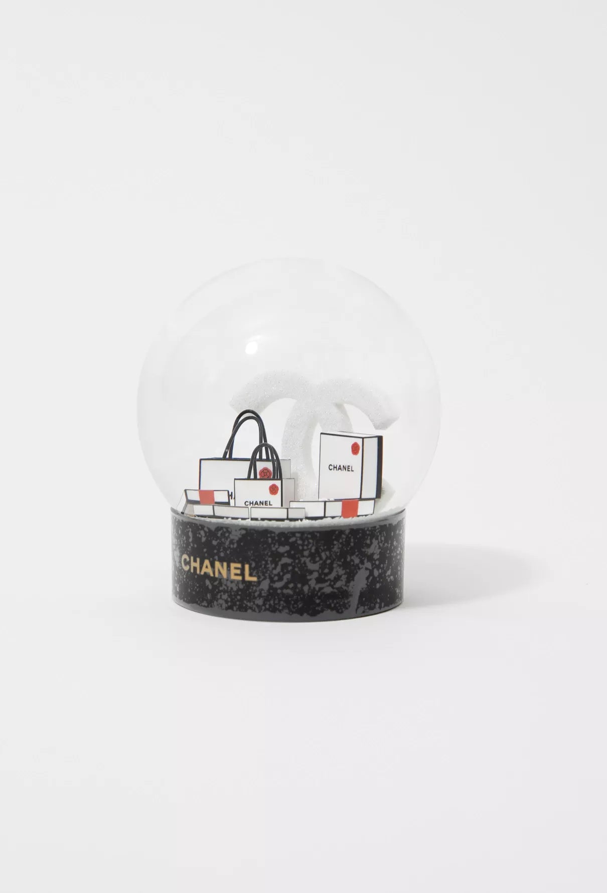 Chanel Double C Shopping Bags Snow Globe