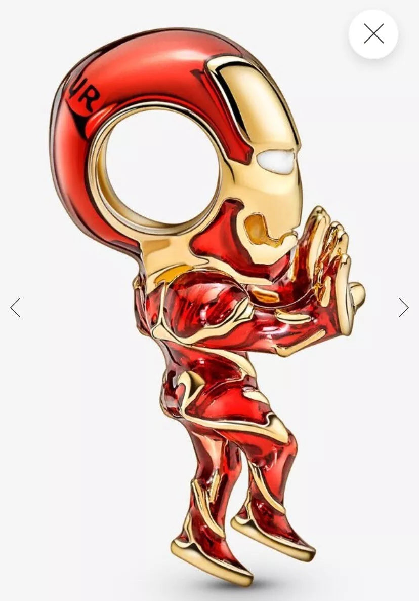 2cm Marvel Iron man Bead, Charms compatible For bracelet