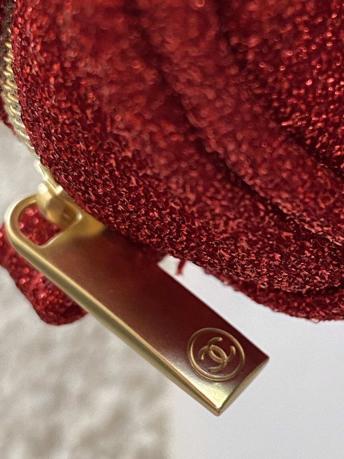 CHANEL BEAUTÉ cosmetic bag- Makeup Bag- Limited Ediction Red Bag