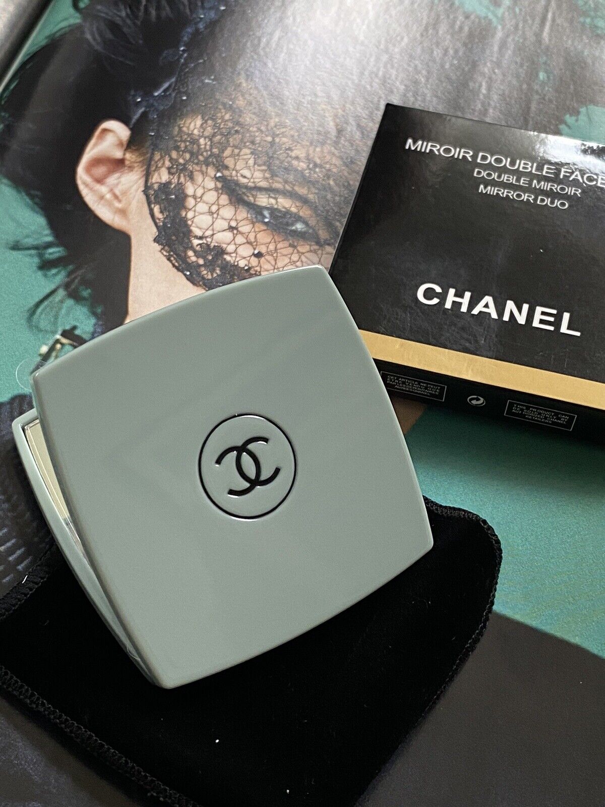 CHANEL MIROIR Makeup Mirror Pink DOUBLE FACETTES