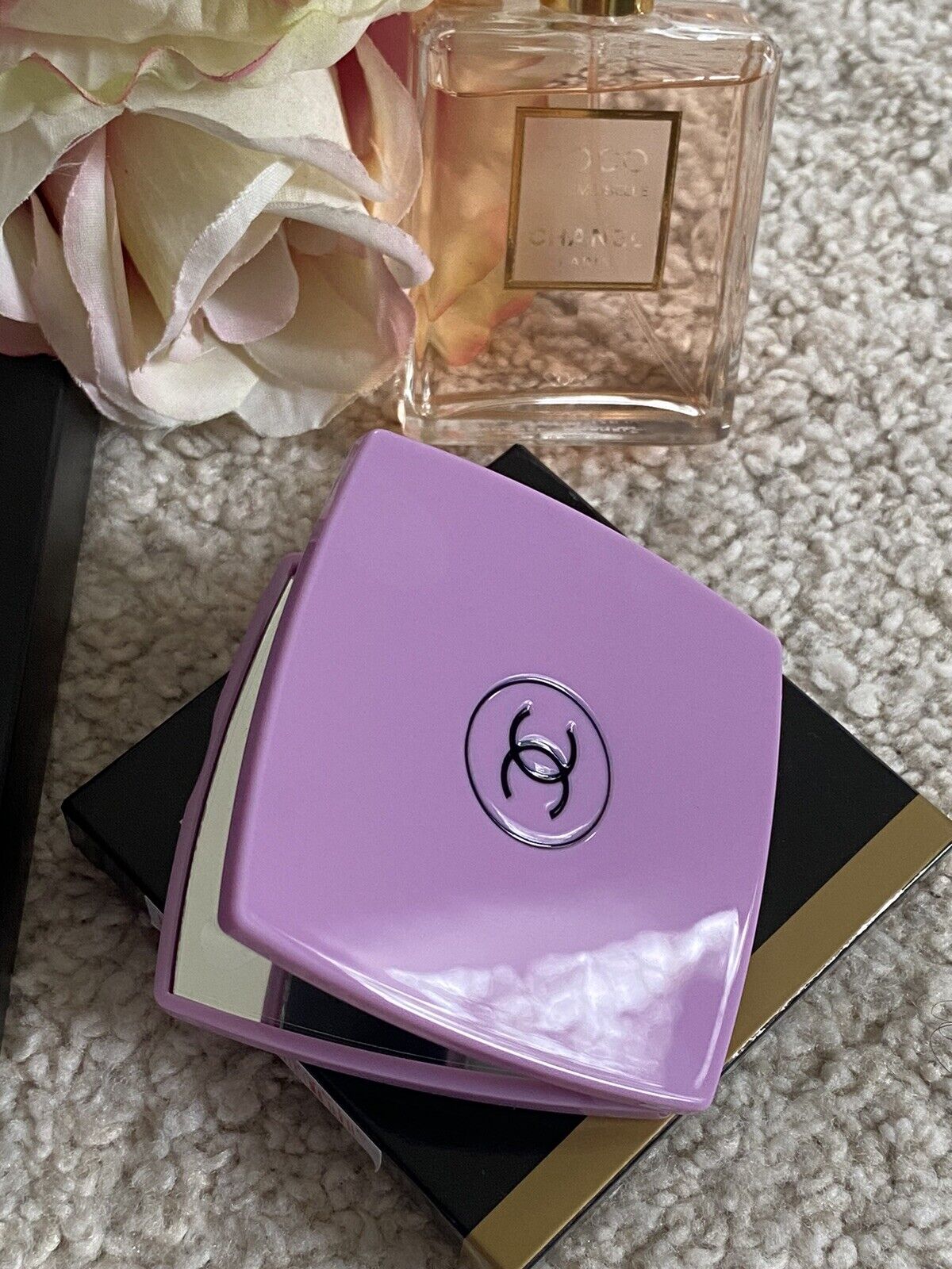 CHANEL MIROIR Makeup Mirror Pink DOUBLE FACETTES