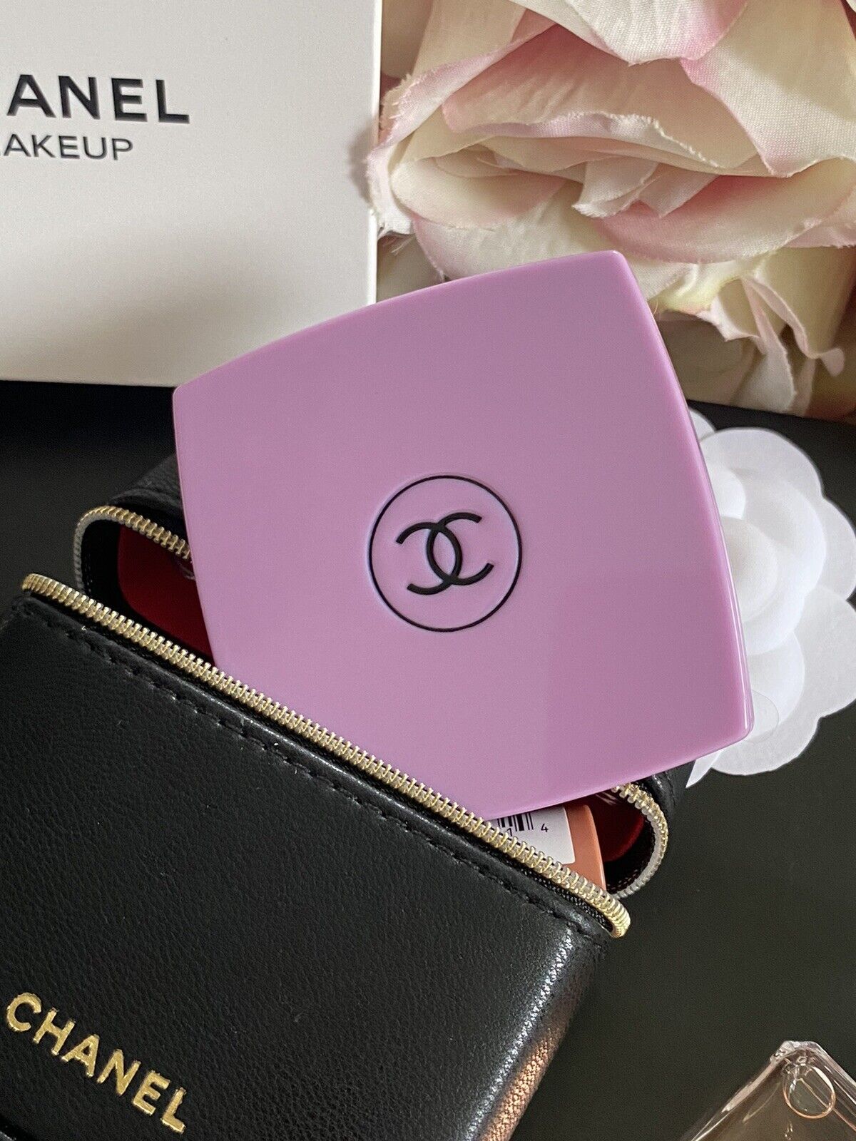 CHANEL MIROIR Makeup Mirror Pink DOUBLE FACETTES