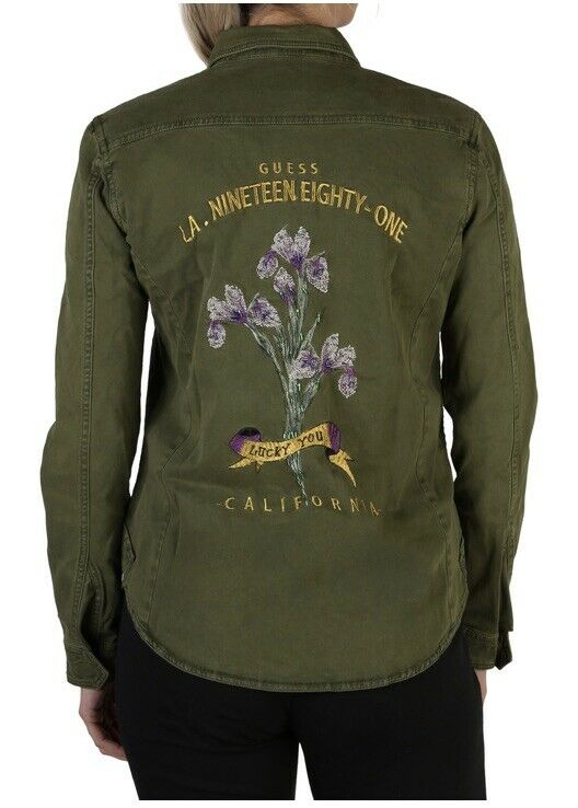 GUESS shirt damen Military Style, Bluse, Top Gr. S