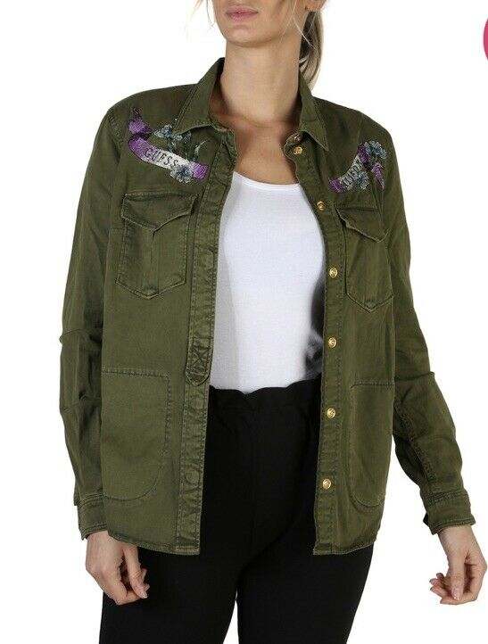 GUESS shirt damen Military Style, Bluse, Top Gr. S