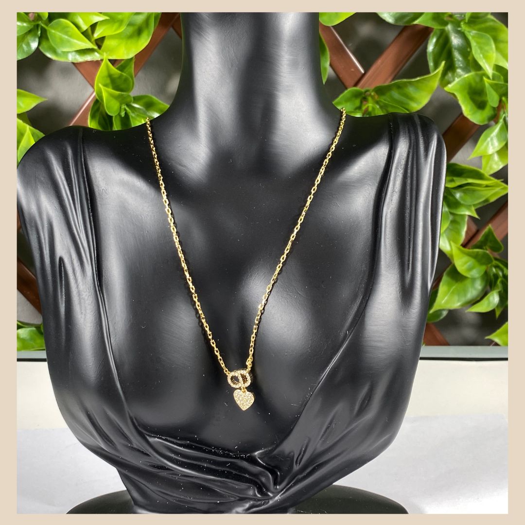 Damenkette Gold vergoldete Halskette 25cm