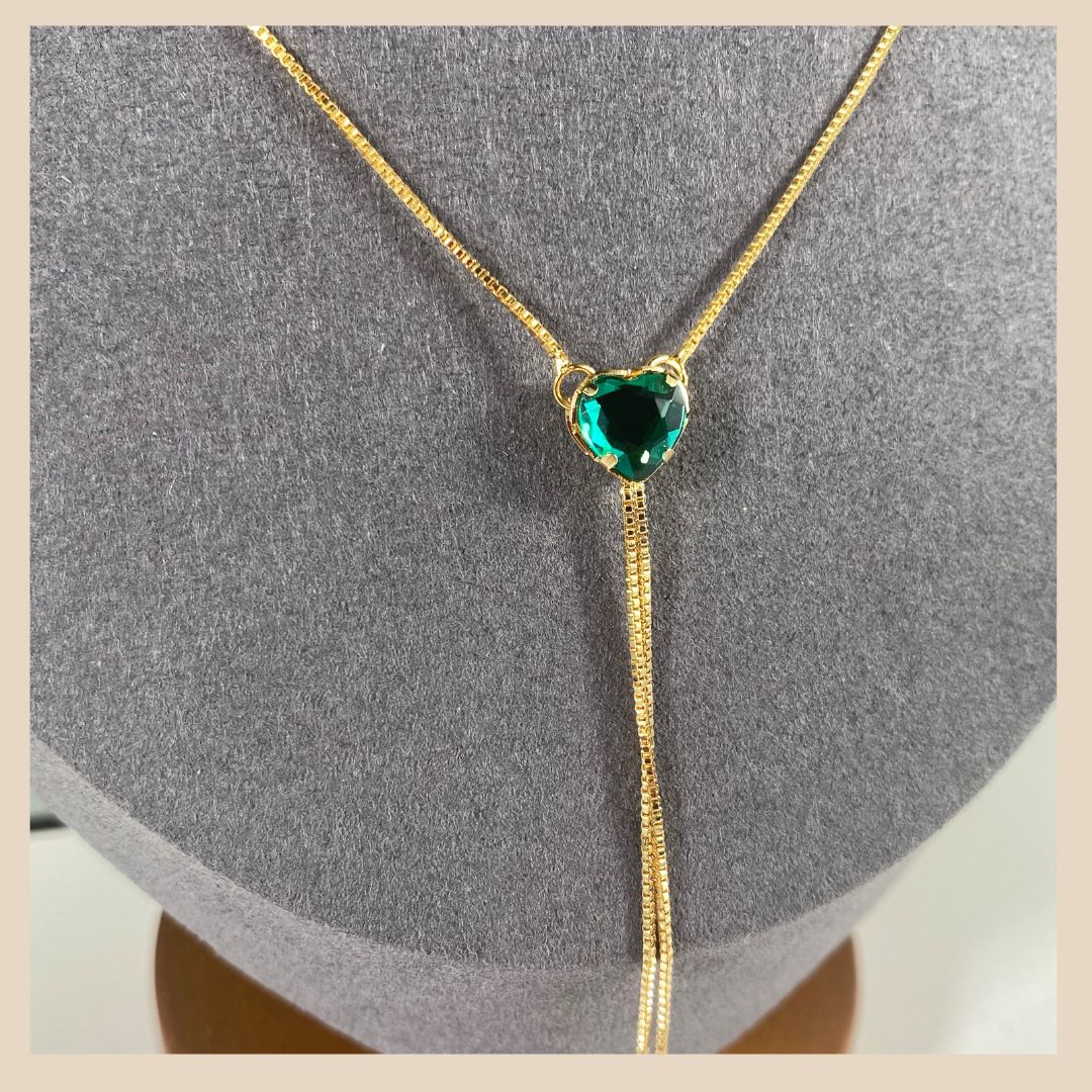 Damenkette mit 18 Karat vergoldete Halskette mit Zirkonia-Anhänger