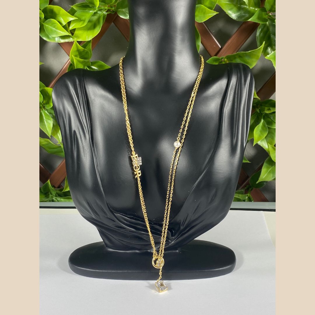 Damenkette Gold vergoldete Halskette 24cm, Special Occasion jewellery
