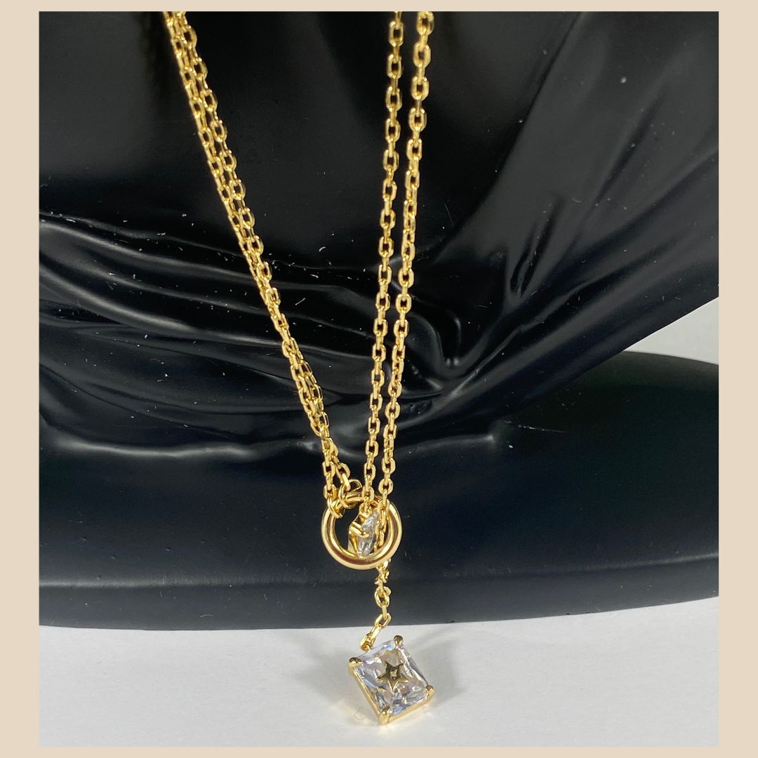 Damenkette Gold vergoldete Halskette 24cm, Special Occasion jewellery