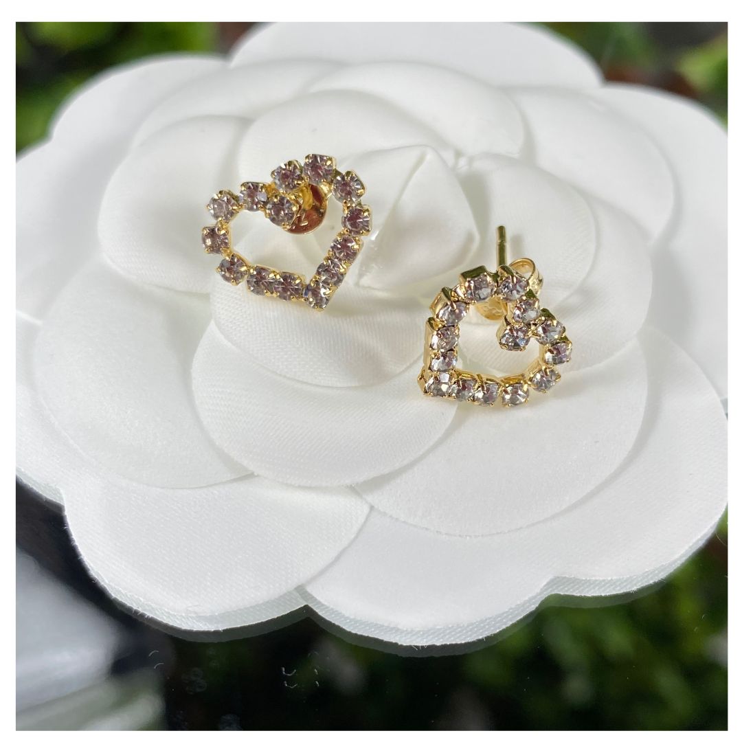 Damen Ohrring in 18 Karat Gold , mit Strass, Special Gifts
