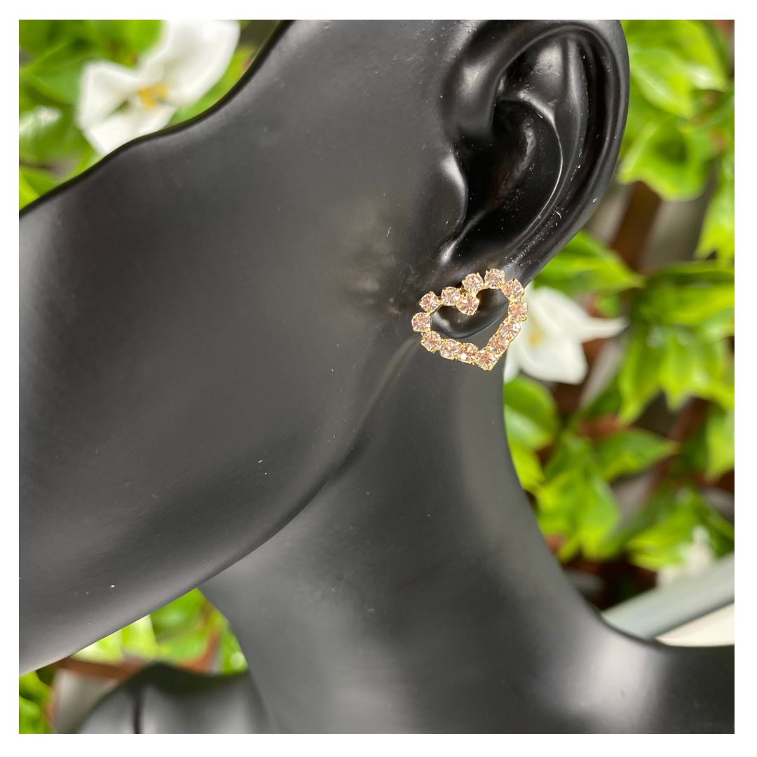 Damen Ohrring in 18 Karat Gold , mit Strass, Special Gifts