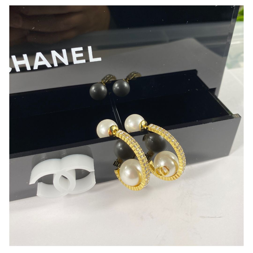 Damen Perle Ohrring Gold Vergoldet , schick Occasion Jewelery