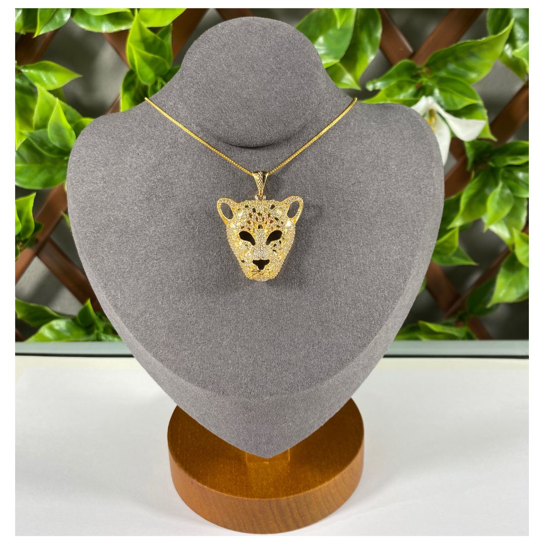 18K Vergoldete Damenkette mit Tiger-Anhänger Special Gifts Jewelery