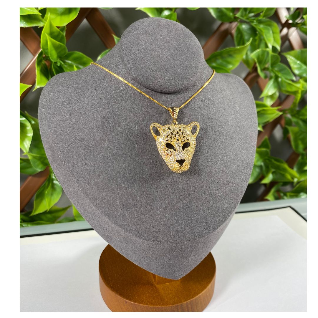 18K Vergoldete Damenkette mit Tiger-Anhänger Special Gifts Jewelery