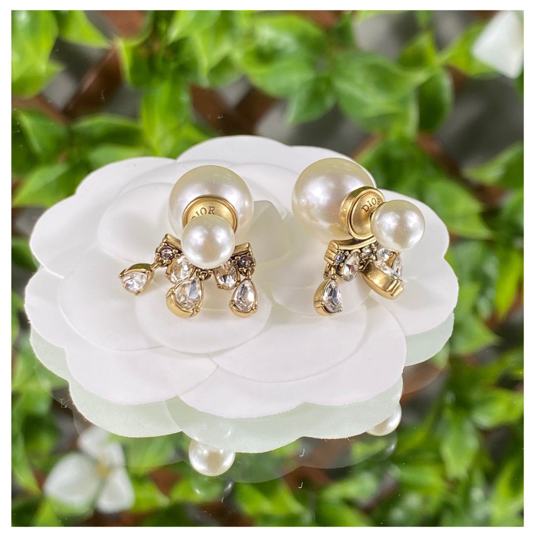 Damen Perle Ohrring Gold Vergoldet , schick Occasion Jewelery