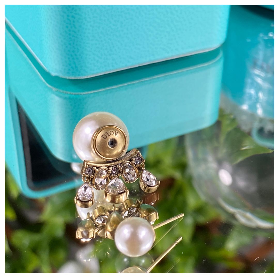 Damen Perle Ohrring Gold Vergoldet , schick Occasion Jewelery