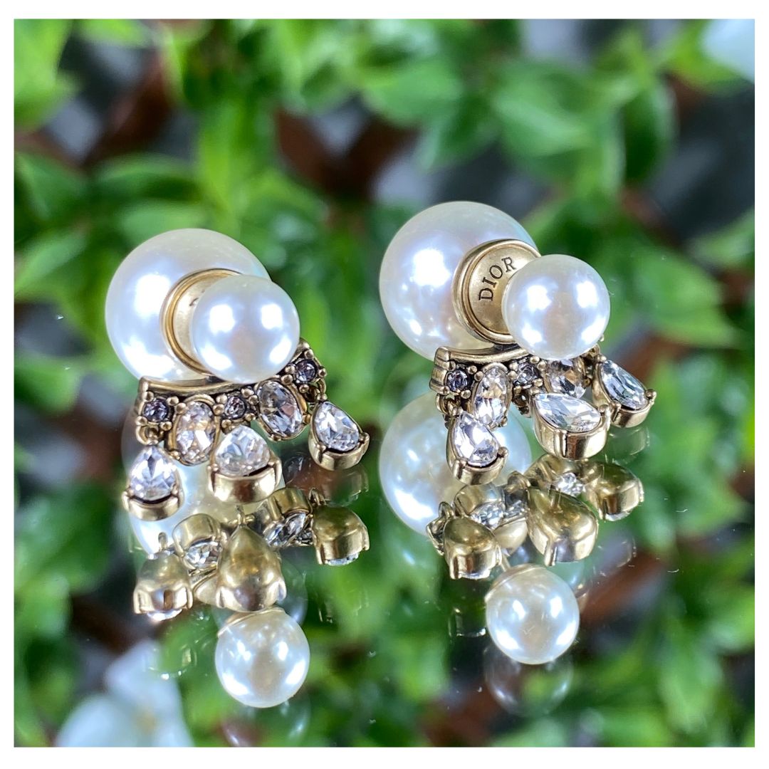 Damen Perle Ohrring Gold Vergoldet , schick Occasion Jewelery