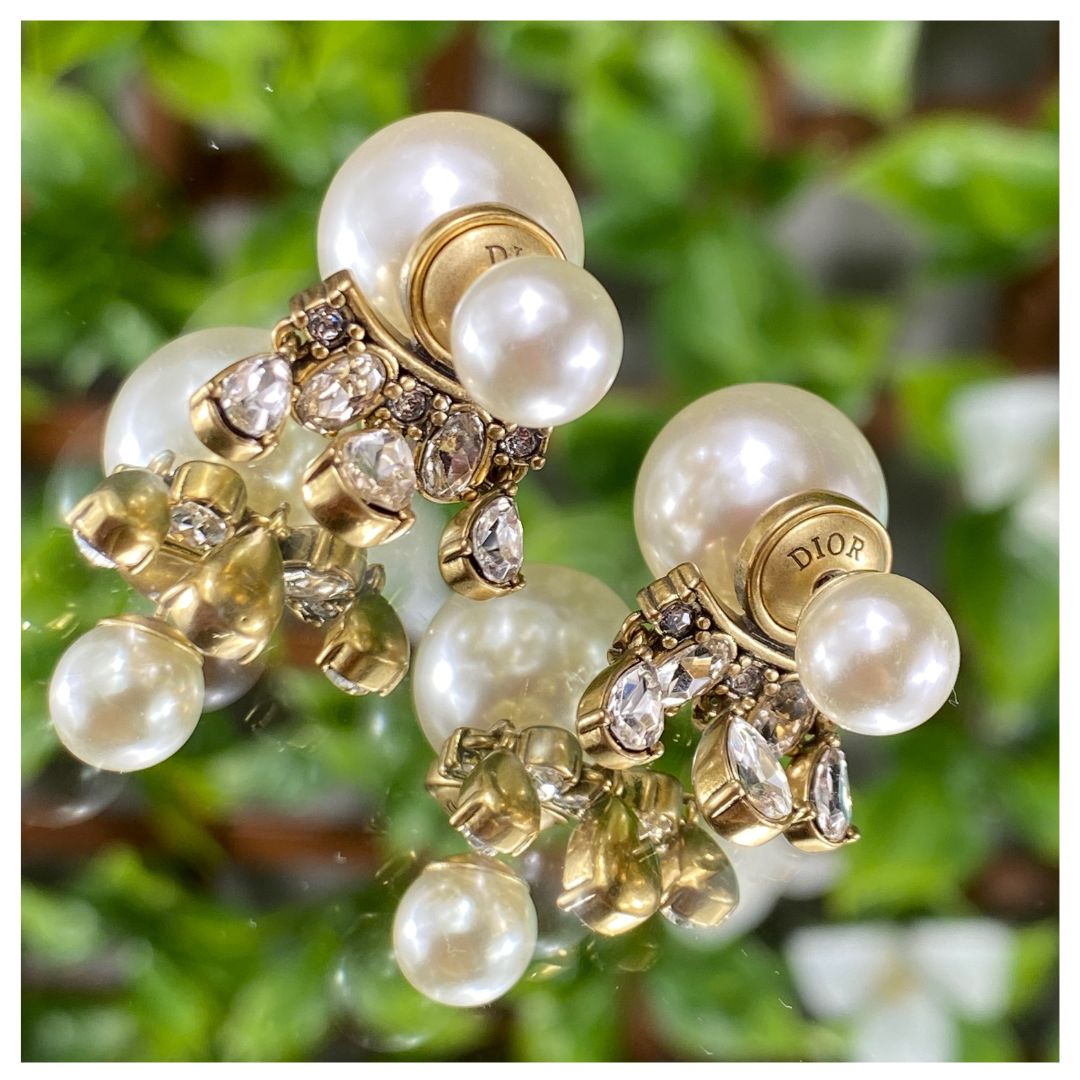 Damen Perle Ohrring Gold Vergoldet , schick Occasion Jewelery